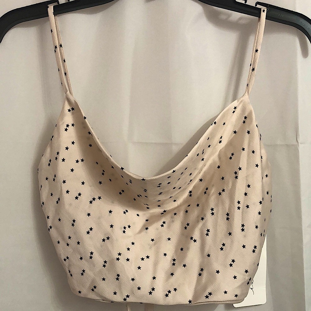 Small American Threads Tie-Up Star Tank Top. NEVER WORN.